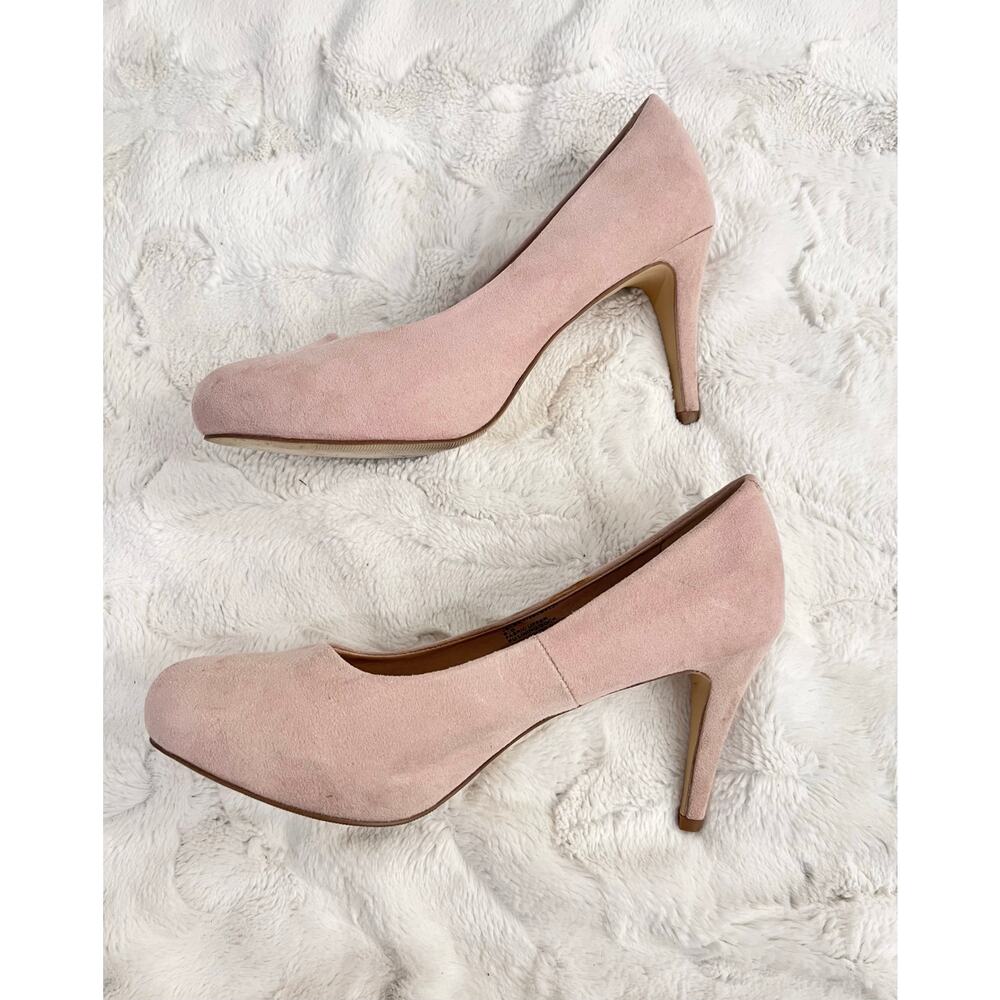 Madden Girl JELSEY Faux Suede Pumps Shoes Heels Pink Blush Women's Sz 8.5